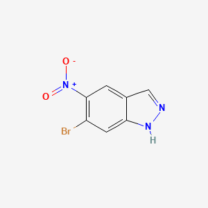 molecular formula C7H4BrN3O2 B1375705 6-溴-5-硝基-1H-吲唑 CAS No. 1351813-02-9