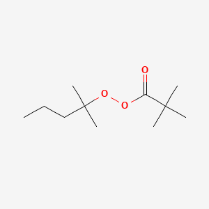 molecular formula C11H22O3 B13757056 2-methylpentan-2-yl 2,2-dimethylpropaneperoxoate CAS No. 51938-28-4