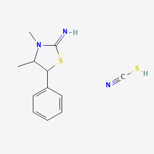 molecular formula C12H15N3S2 B13757079 Thiadrine thiocyanate CAS No. 24702-95-2