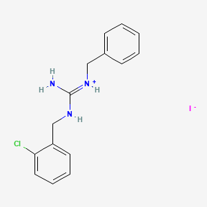 molecular formula C15H17ClIN3 B13757084 1-Benzyl-3-(2-chlorobenzyl)guanidine hydroiodide CAS No. 25709-20-0