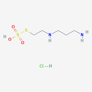 molecular formula C5H15ClN2O3S2 B13757124 S-2-((3-Aminopropyl)amino)ethyl hydrogen thiosulfate hydrochloride CAS No. 23545-56-4