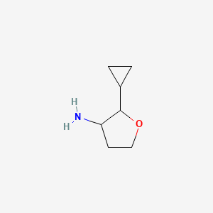 molecular formula C7H13NO B1375714 2-Cyclopropyloxolan-3-amine CAS No. 1423033-52-6