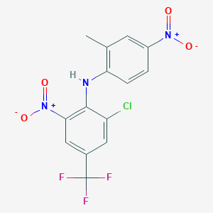 molecular formula C14H9ClF3N3O4 B13757151 2-chloro-N-(2-methyl-4-nitrophenyl)-6-nitro-4-(trifluoromethyl)aniline 