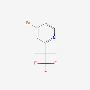 molecular formula C9H9BrF3N B1375716 4-Bromo-2-(1,1,1-trifluoro-2-methylpropan-2-YL)pyridine CAS No. 1357476-67-5
