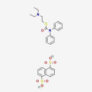 molecular formula C29H32N2O7S3 B13757170 Phencarbamide napadisilate CAS No. 72017-58-4