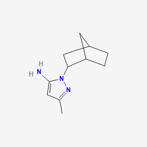 molecular formula C11H17N3 B1375718 1-{bicyclo[2.2.1]heptan-2-yl}-3-methyl-1H-pyrazol-5-amine CAS No. 1432680-01-7