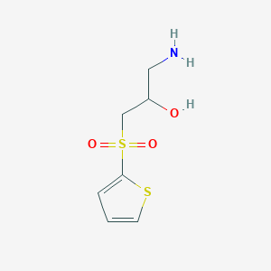 molecular formula C7H11NO3S2 B1375724 1-Amino-3-(thiophene-2-sulfonyl)propan-2-ol CAS No. 1082500-83-1