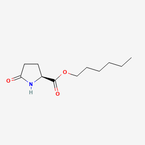 molecular formula C11H19NO3 B13757240 Hexyl 5-hydroxy-3,4-dihydro-2H-pyrrole-2-carboxylate CAS No. 57352-24-6