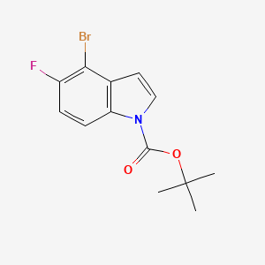 molecular formula C13H13BrFNO2 B13757260 Tert-butyl 4-bromo-5-fluoroindole-1-carboxylate CAS No. 1191028-52-0