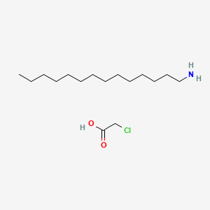molecular formula C16H34ClNO2 B13757316 Tetradecylamine, chloroacetate CAS No. 78961-21-4