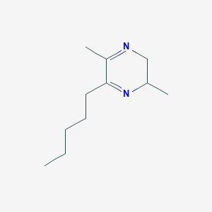 molecular formula C11H20N2 B13757321 3-Pentyl-2,5-dimethyl-5,6-dihydropyrazine CAS No. 539826-71-6