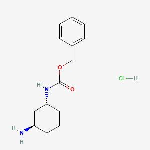 molecular formula C14H21ClN2O2 B1375733 Benzyl trans-3-aminocyclohexylcarbamate hydrochloride CAS No. 1222709-28-5