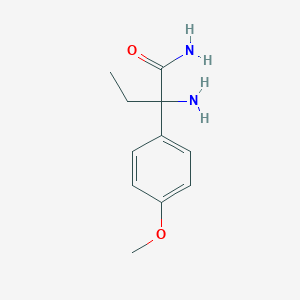 molecular formula C11H16N2O2 B13757332 2-amino-2-(4-methoxyphenyl)butanamide 