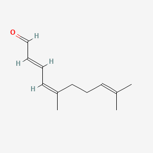 molecular formula C12H18O B13757341 5,9-Dimethyl-2,4,8-decatrienal CAS No. 6048-88-0