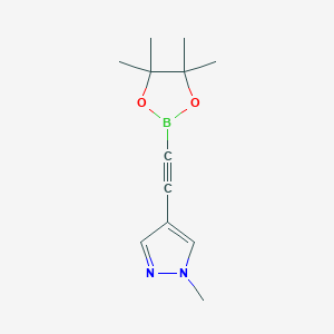 1-methyl-4-[(4,4,5,5-tetramethyl-1,3,2-dioxaborolan-2-yl)ethynyl]-1H-pyrazole