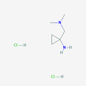 molecular formula C6H16Cl2N2 B1375743 [(1-Aminocyclopropyl)methyl]dimethylamine dihydrochloride CAS No. 1401426-20-7