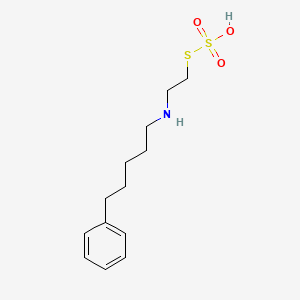 molecular formula C13H21NO3S2 B13757440 5-(2-Sulfosulfanylethylamino)pentylbenzene CAS No. 25350-46-3