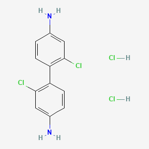molecular formula C12H12Cl4N2 B13757459 2,2'-Dichlorobenzidine dihydrochloride CAS No. 5742-07-4