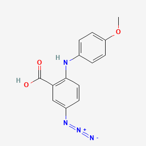 molecular formula C14H12N4O3 B13757470 5-Azido-2-[(4-methoxyphenyl)amino]benzoic acid CAS No. 58101-30-7