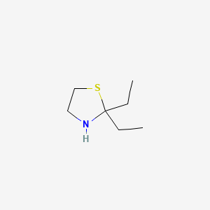 molecular formula C7H15NS B13757472 2,2-Diethylthiazolidine CAS No. 766-27-8