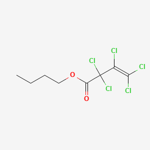 molecular formula C8H9Cl5O2 B13757504 3-Butenoic acid, 2,2,3,4,4-pentachloro-, butyl ester CAS No. 75147-20-5