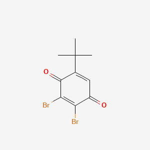 molecular formula C10H10Br2O2 B13757505 2,3-Dibromo-tert-butyl-p-benzoquinone CAS No. 25762-86-1