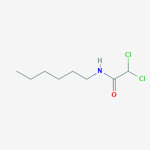 molecular formula C8H15Cl2NO B13757510 2,2-Dichloro-N-hexylethanimidic acid CAS No. 5326-95-4