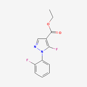 molecular formula C12H10F2N2O2 B13757533 Ethyl 5-fluoro-1-(2-fluorophenyl)-1H-pyrazole-4-carboxylate CAS No. 1269292-56-9