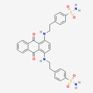 molecular formula C30H28N4O6S2 B13757548 4,4'-((9,10-Dihydro-9,10-dioxo-1,4-anthrylene)bis(iminoethylene))bis(benzenesulphonamide) CAS No. 52239-00-6