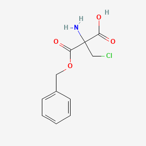molecular formula C11H12ClNO4 B13757575 2-Amino-2-(chloromethyl)-3-oxo-3-phenylmethoxypropanoic acid 