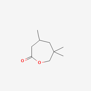 molecular formula C9H16O2 B13757591 4,6,6-Trimethyloxepan-2-one CAS No. 2549-57-7