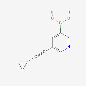 molecular formula C10H10BNO2 B1375761 (5-(Cyclopropylethynyl)pyridin-3-yl)boronic acid CAS No. 1189372-89-1