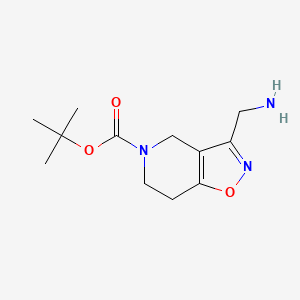 molecular formula C12H19N3O3 B1375766 3-Aminomethyl-6,7-Dihydro-4H-Isoxazolo[4,5-C]Pyridine-5-Carboxylic Acid Tert-Butyl Ester CAS No. 1250997-56-8
