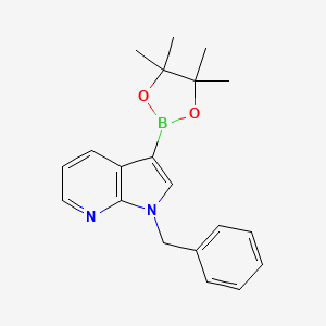 molecular formula C20H23BN2O2 B1375767 1-Benzyl-3-(4,4,5,5-tetramethyl-[1,3,2]dioxaborolan-2-yl)-1H-pyrrolo[2,3-b]pyridine CAS No. 1350626-27-5