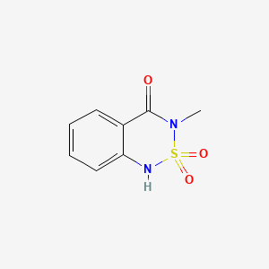 molecular formula C8H8N2O3S B13757676 1H-2,1,3-Benzothiadiazin-4(3H)-one, 3-methyl-, 2,2-dioxide CAS No. 2225-40-3
