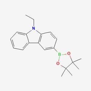 B1375768 9-Ethyl-3-(4,4,5,5-tetramethyl-[1,3,2]dioxaborolan-2-yl)-9H-carbazole CAS No. 1020657-86-6