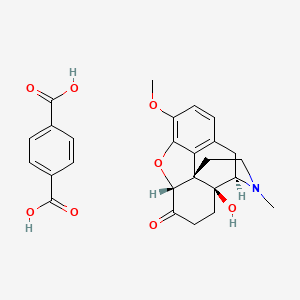molecular formula C26H27NO8 B13757693 4,5alpha-Epoxy-14-hydroxy-3-methoxy-17-methyl-6-oxomorphinan hydrogen terephthalate CAS No. 25333-72-6