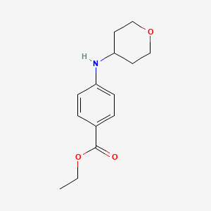 molecular formula C14H19NO3 B13757703 Ethyl 4-(oxan-4-ylamino)benzoate 