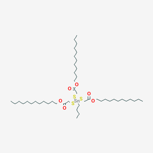 molecular formula C46H90O6S3Sn B13757716 Butyltintris(laurylmercapto acetate) CAS No. 26292-98-8