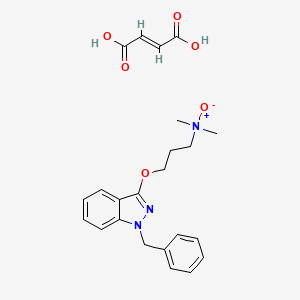 molecular formula C23H27N3O6 B1375773 Benzydamine N-oxide hydrogen maleate CAS No. 72962-60-8