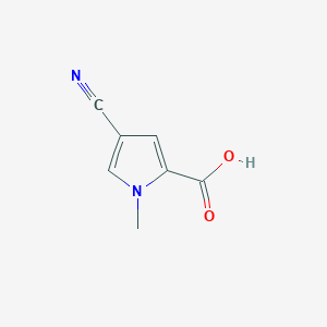 molecular formula C7H6N2O2 B1375774 4-氰基-1-甲基-1H-吡咯-2-羧酸 CAS No. 1375961-42-4