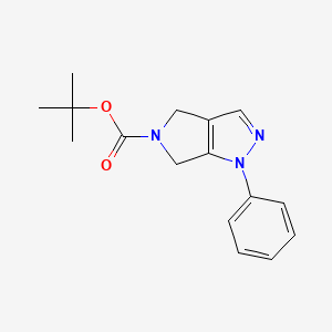molecular formula C16H19N3O2 B1375775 tert-Butyl 1-phenyl-4,6-dihydropyrrolo[3,4-c]pyrazole-5(1H)-carboxylate CAS No. 1395493-13-6