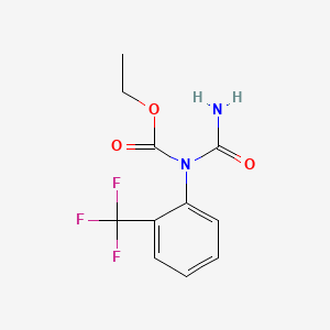 molecular formula C11H11F3N2O3 B13757775 ethyl N-carbamoyl-N-[2-(trifluoromethyl)phenyl]carbamate CAS No. 71235-95-5