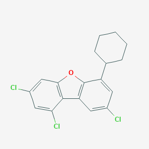 molecular formula C18H15Cl3O B137578 6-Cyclohexyl-1,3,8-trichlorodibenzofuran CAS No. 125652-15-5