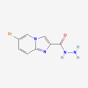 molecular formula C8H7BrN4O B1375780 6-Bromoimidazo[1,2-a]pyridine-2-carbohydrazide CAS No. 474956-06-4