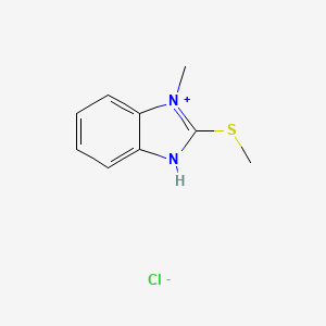 molecular formula C9H11ClN2S B13757827 1-Methyl-2-methylthiobenzimidazole hydrochloride CAS No. 74022-45-0