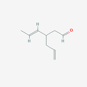 molecular formula C9H14O B13757835 (E)-3-allylhex-4-enal 