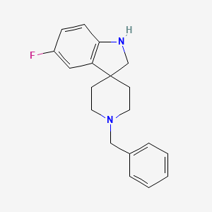 molecular formula C19H21FN2 B1375785 1'-Benzyl-5-fluorospiro[indoline-3,4'-piperidine] CAS No. 1341040-27-4