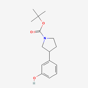molecular formula C15H21NO3 B1375786 tert-Butyl 3-(3-hydroxyphenyl)pyrrolidine-1-carboxylate CAS No. 1094217-59-0