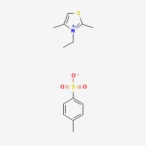 molecular formula C14H19NO3S2 B13757863 3-Ethyl-2,4-dimethylthiazolium toluene-p-sulphonate CAS No. 50498-74-3